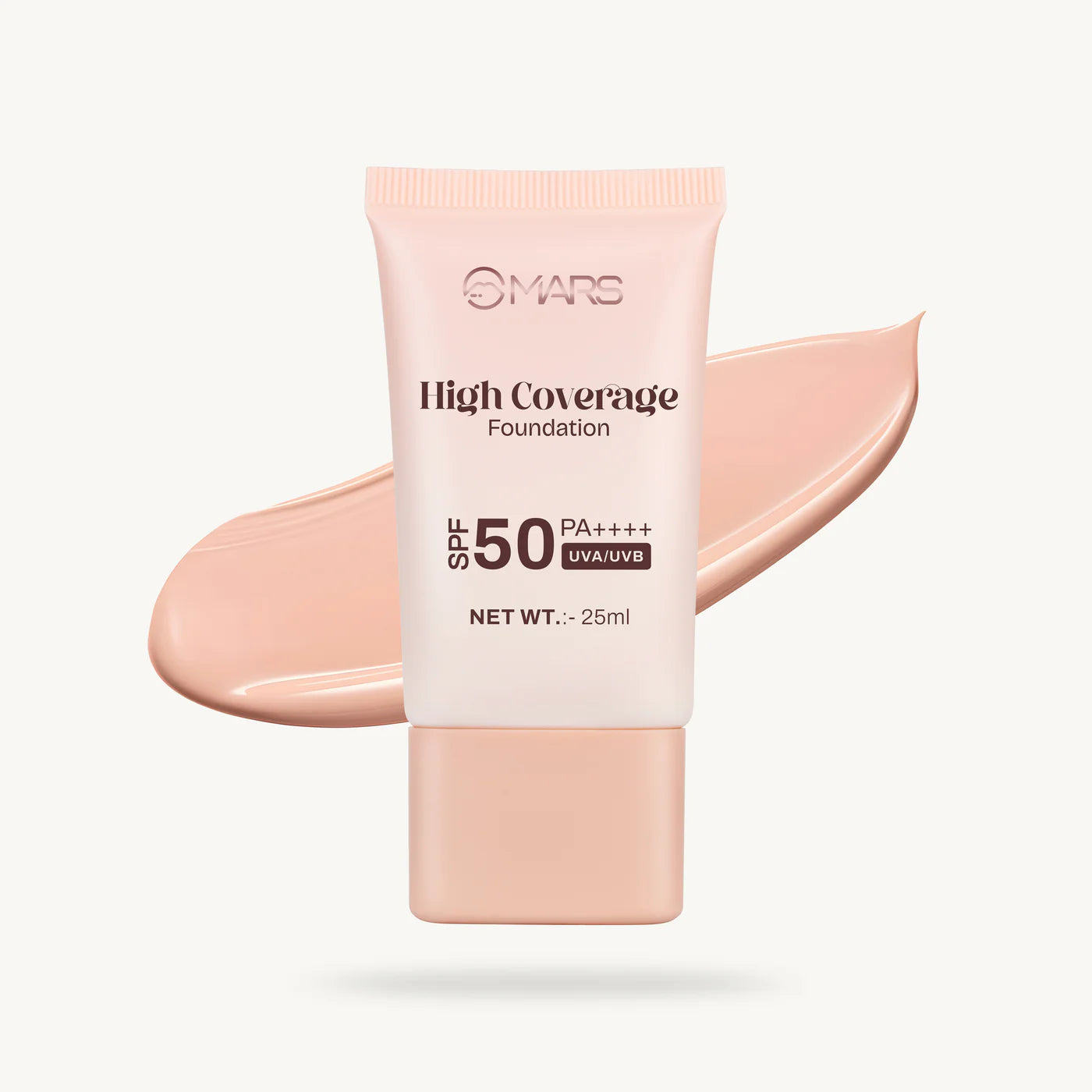 MARS High Coverage Foundation Tube SPF 50 PA++++ | Travel-Friendly Matte Foundation