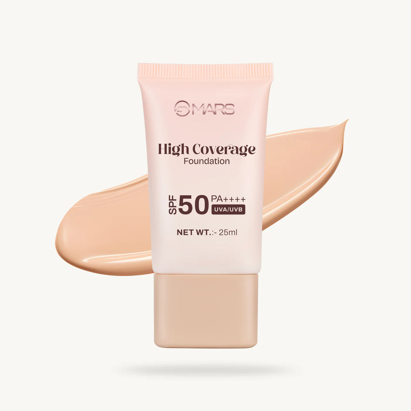 MARS High Coverage Foundation Tube SPF 50 PA++++ | Travel-Friendly Matte Foundation