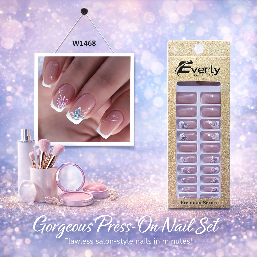 Everly Beauties 24x False Nails Set | Salon-Quality Press-On Nails