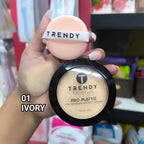 TRENDY Beauty Pro Matte Compact Powder – Full Coverage & Oil Control