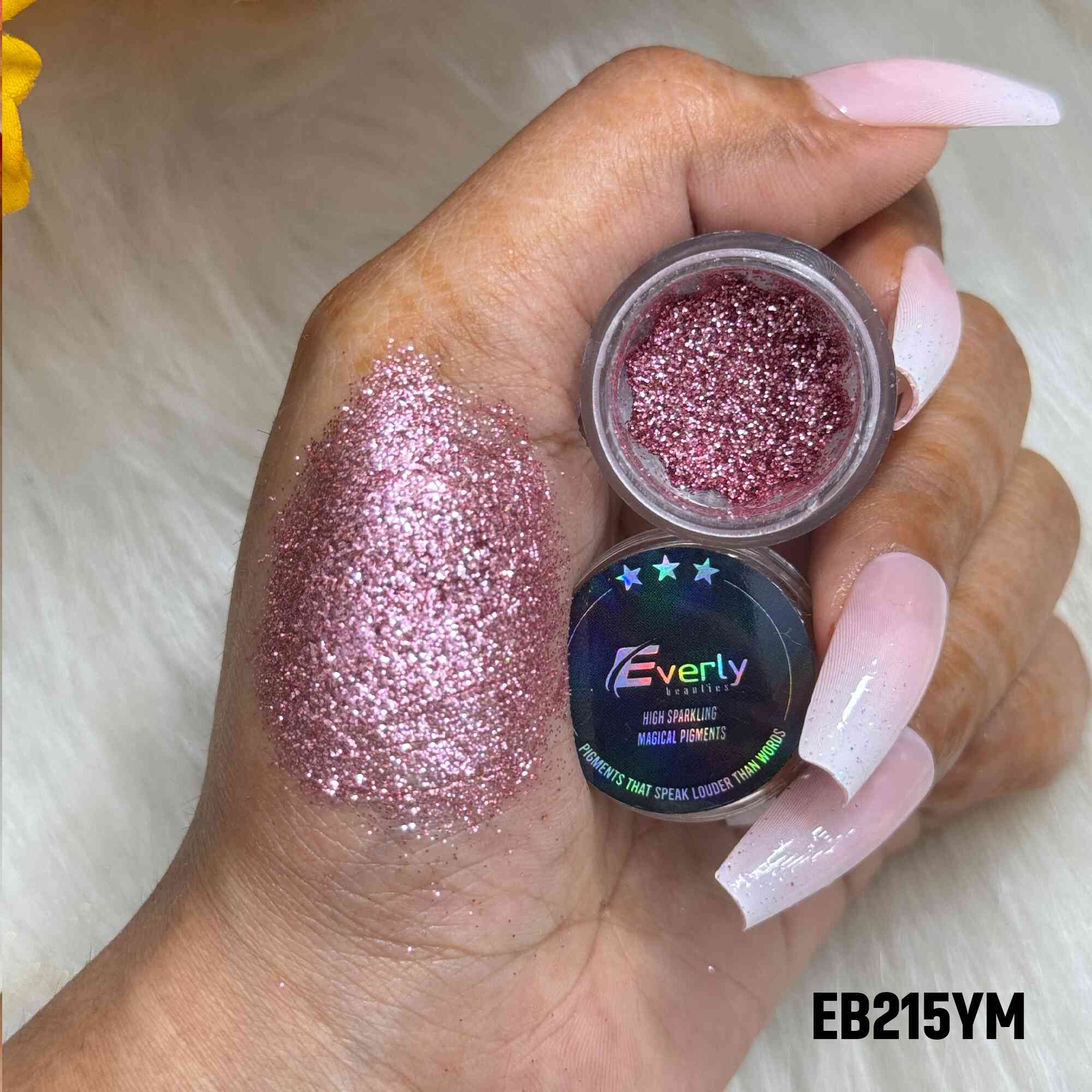 Everly Beauties Loose Glitter Pigment YM Series | Highly Pigmented Multi-Use Makeup