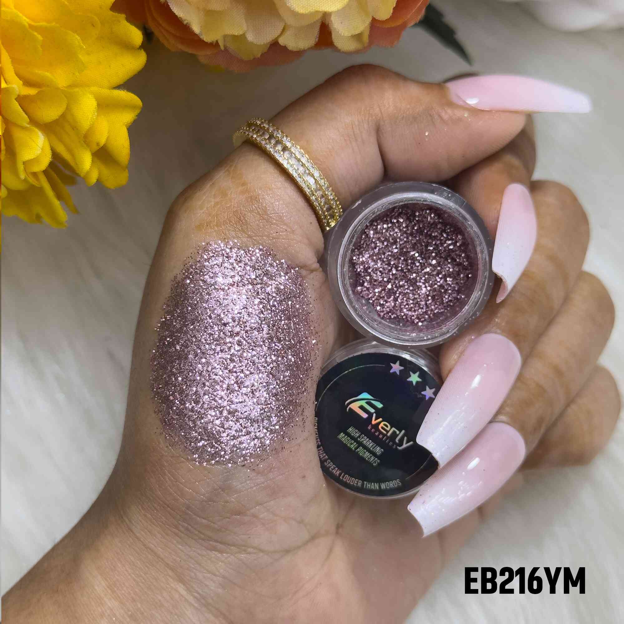Everly Beauties Loose Glitter Pigment YM Series | Highly Pigmented Multi-Use Makeup