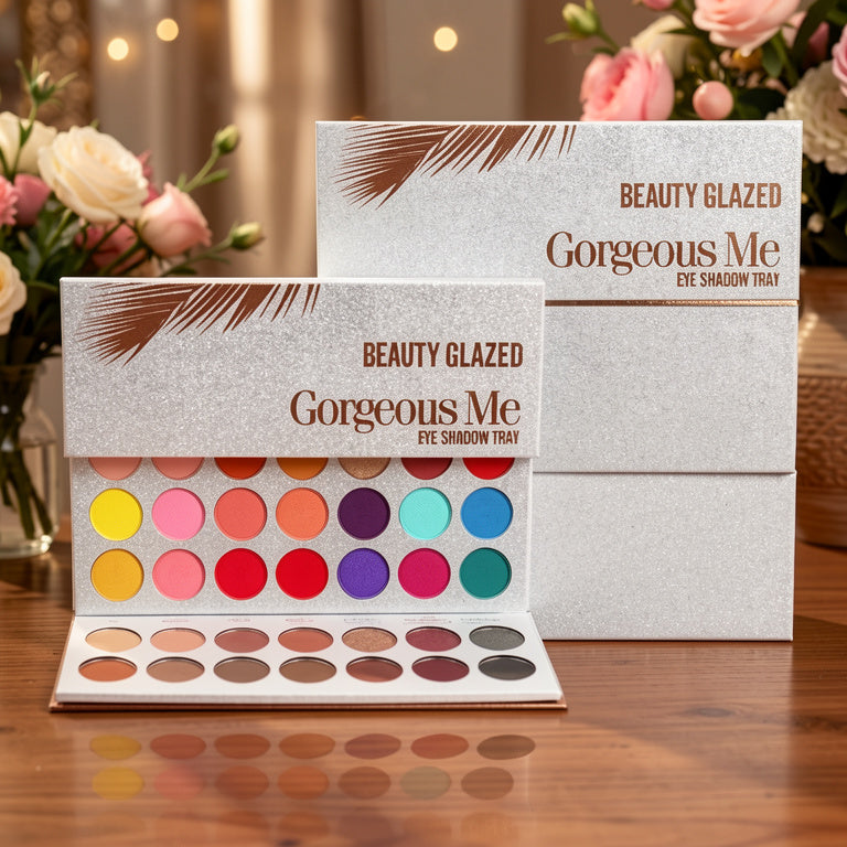Beauty Glazed Gorgeous Me Makeup Palette with 63 highly pigmented matte, shimmer & metallic shades. Perfect for daily and party makeup.