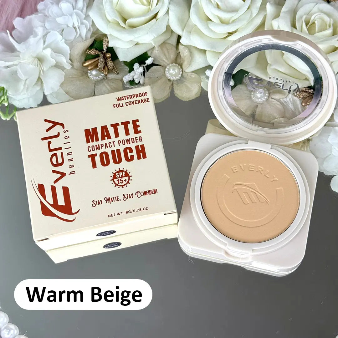 Everly Beauties Matte Touch Compact Powder SPF 15++ | Oil Control Matte Finish