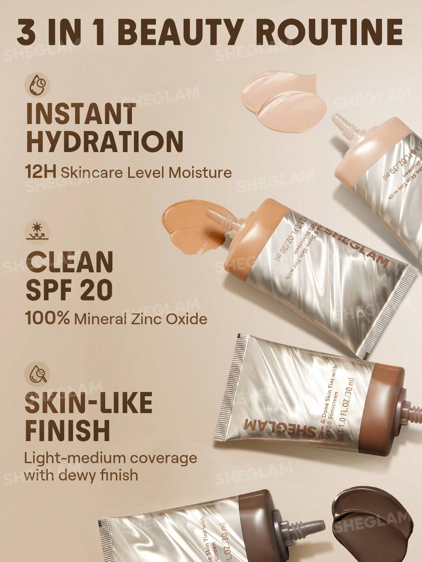 SHEGLAM Dew & Done Skin Tint With SPF20