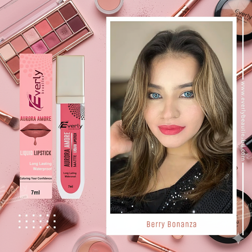 Everly Beauties Aurora Amore Matte Liquid Lipstick | Long-Lasting Waterproof Matte