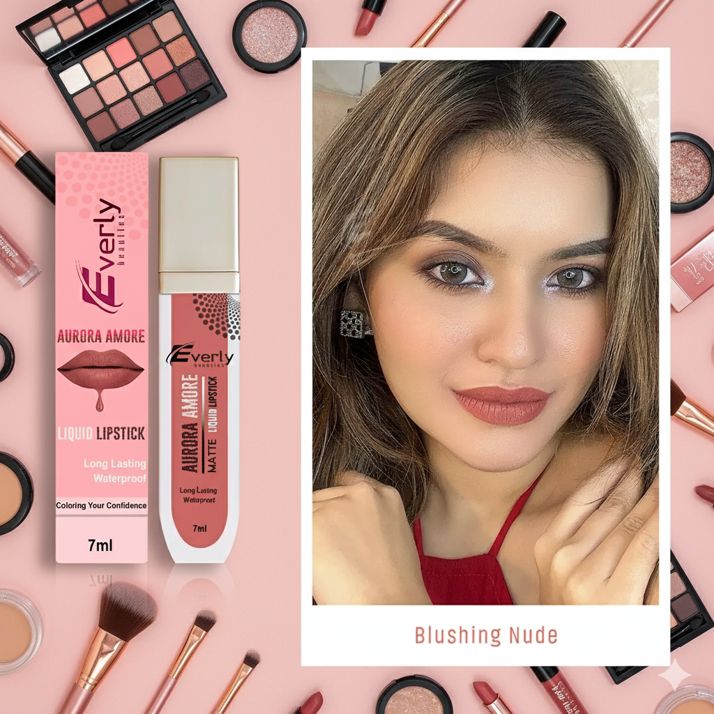 Everly Beauties Aurora Amore Matte Liquid Lipstick | Long-Lasting Waterproof Matte