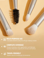 Sheglam 101 Eye Essentials Brush Set With Bag