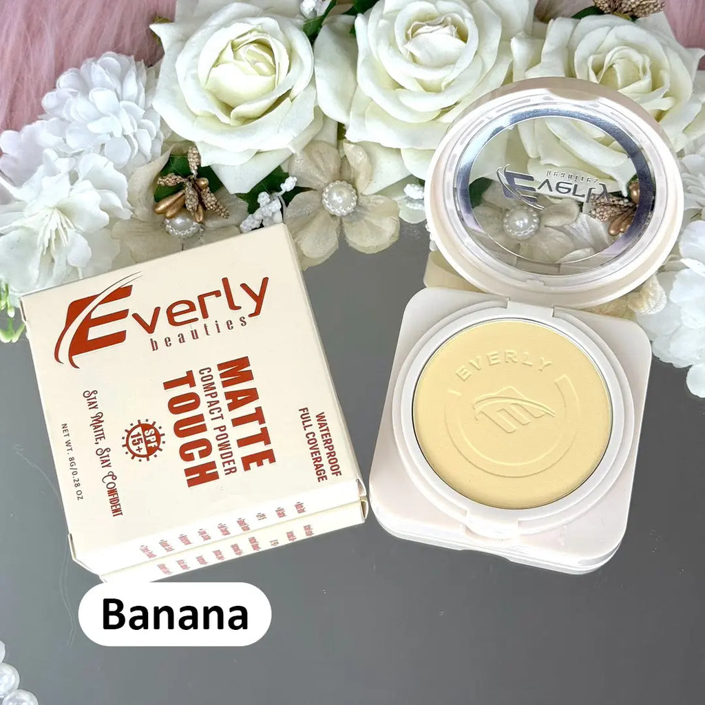 Everly Beauties Matte Touch Compact Powder SPF 15++ | Oil Control Matte Finish