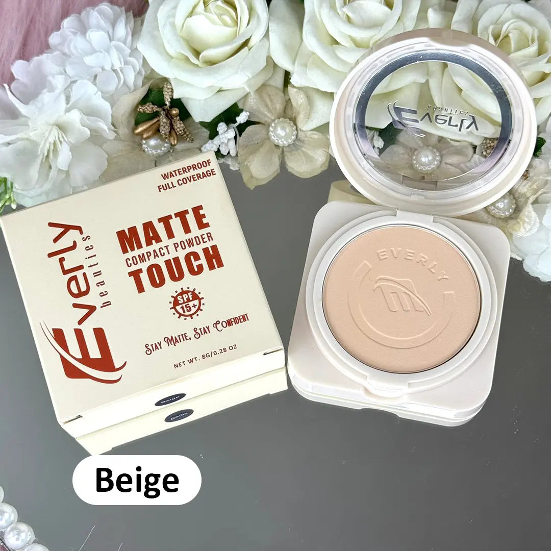 Everly Beauties Matte Touch Compact Powder SPF 15++ | Oil Control Matte Finish