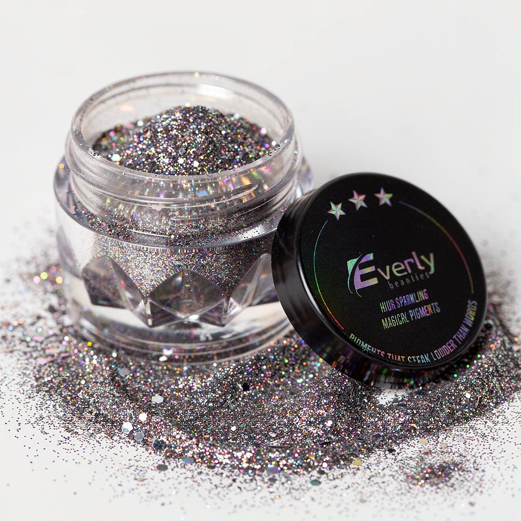 Everly Beauties Loose Glitter Pigment YM Series | Highly Pigmented Multi-Use Makeup