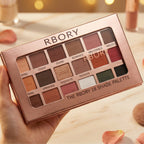 Rbory 18-Shade Matte Eyeshadow Palette - Velvety Full Pigment