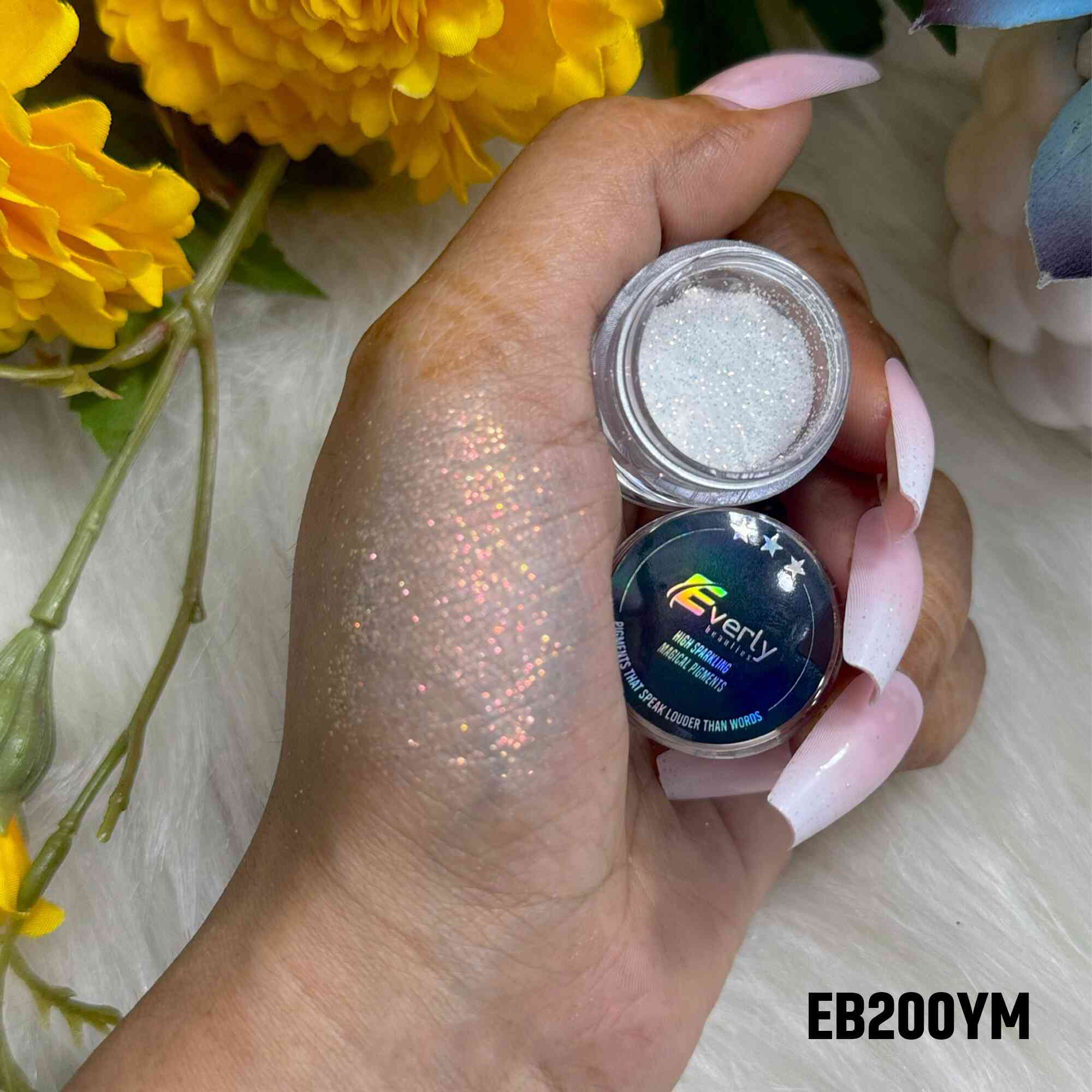 Everly Beauties Loose Glitter Pigment YM Series | Highly Pigmented Multi-Use Makeup