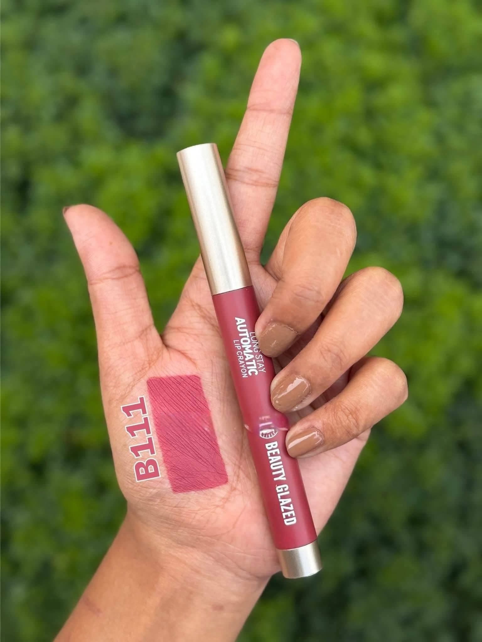 Beauty Glazed Long Stay Automated Lip Crayon | Soft Matte Long-Lasting Lip Color