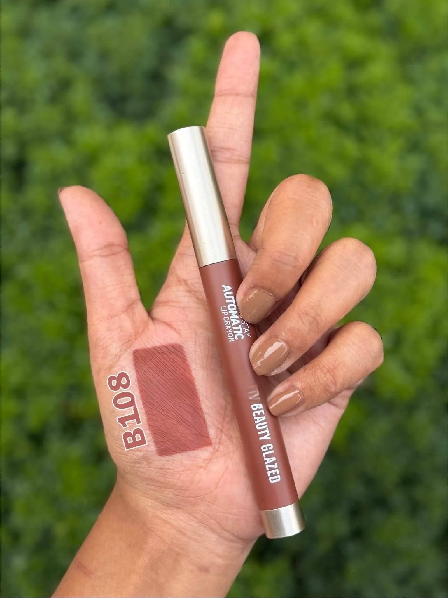 Beauty Glazed Long Stay Automated Lip Crayon | Soft Matte Long-Lasting Lip Color