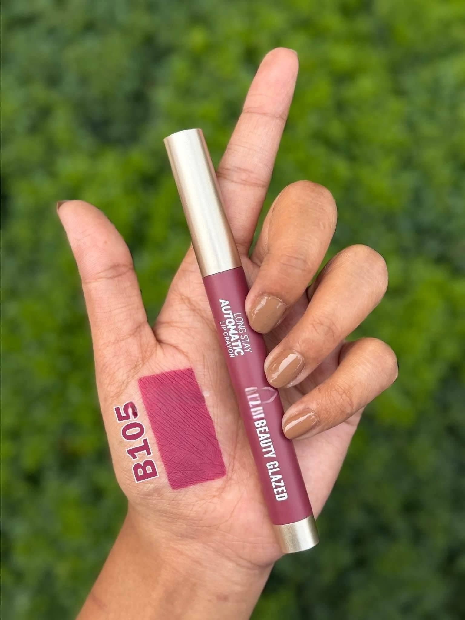 Beauty Glazed Long Stay Automated Lip Crayon | Soft Matte Long-Lasting Lip Color