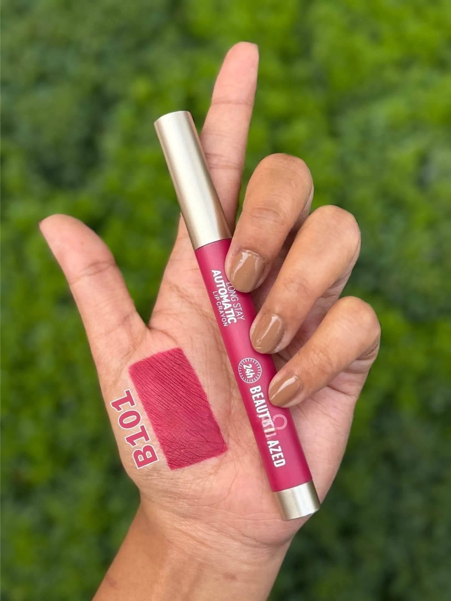 Beauty Glazed Long Stay Automated Lip Crayon | Soft Matte Long-Lasting Lip Color