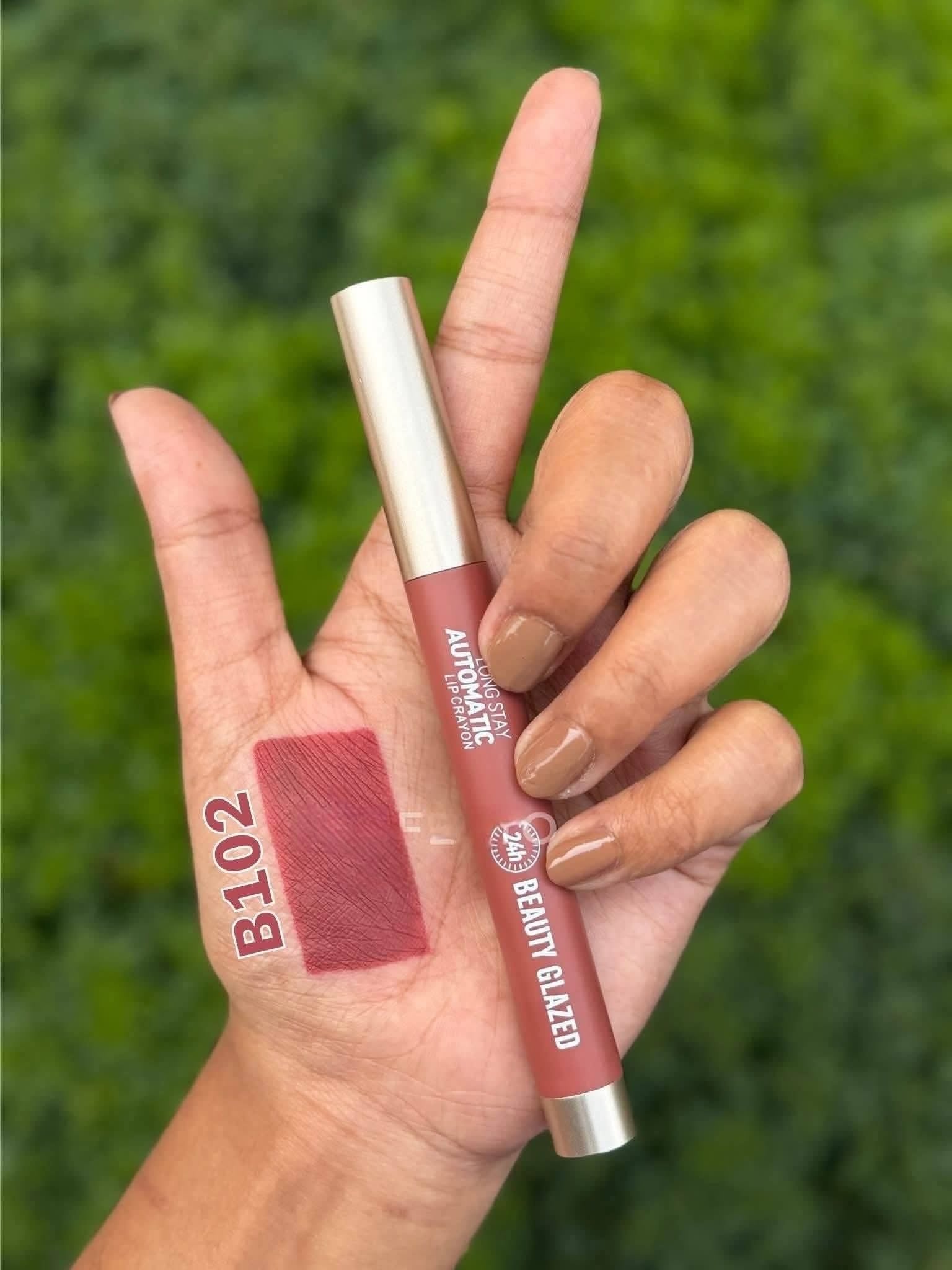 Beauty Glazed Long Stay Automated Lip Crayon | Soft Matte Long-Lasting Lip Color