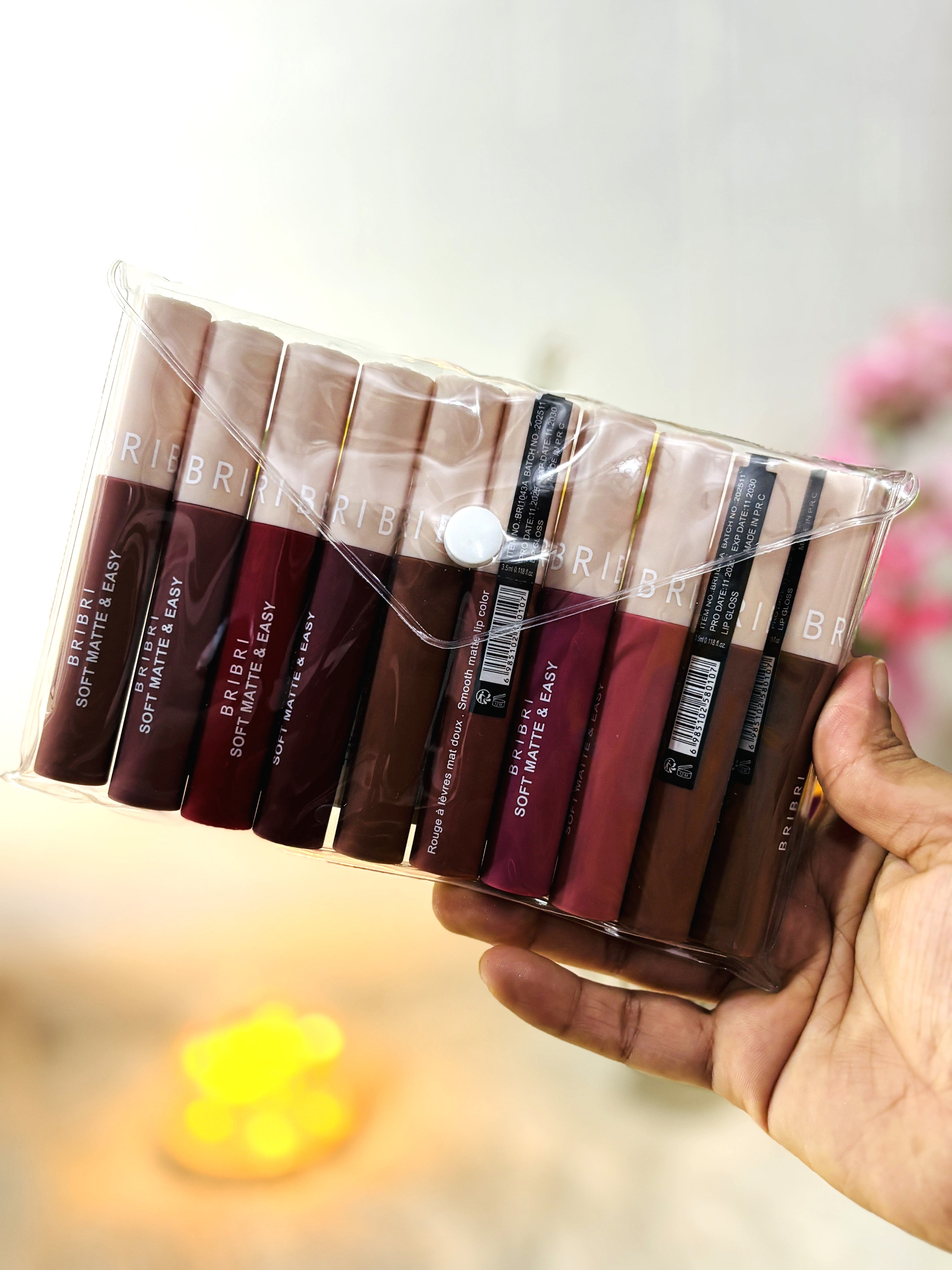 BRIBRI Soft Matte & Easy Lipstick Set | 10 Shades Long-Lasting Lipstick