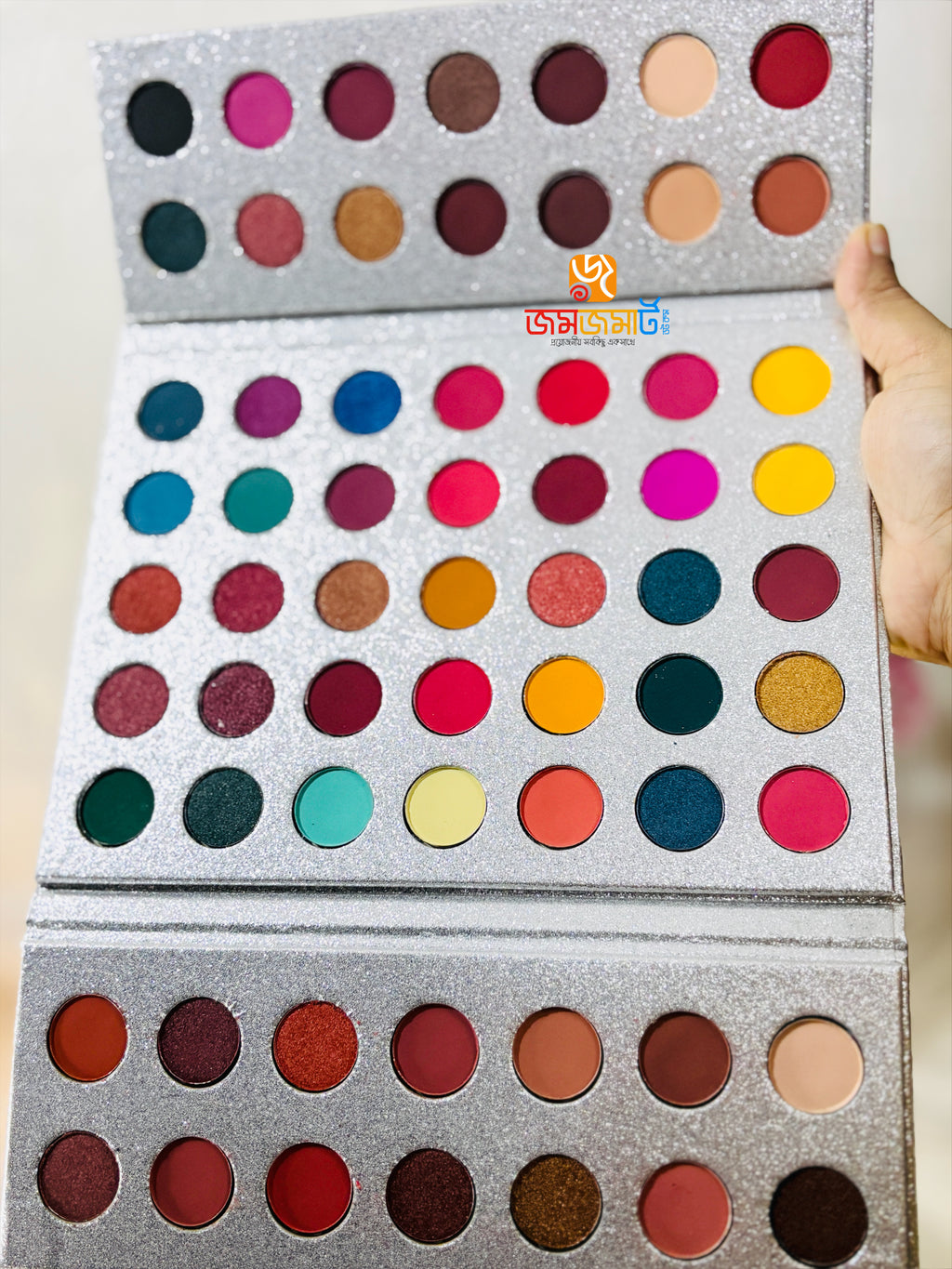 Beauty Glazed Gorgeous Me Makeup Palette with 63 highly pigmented matte, shimmer & metallic shades. Perfect for daily and party makeup.
