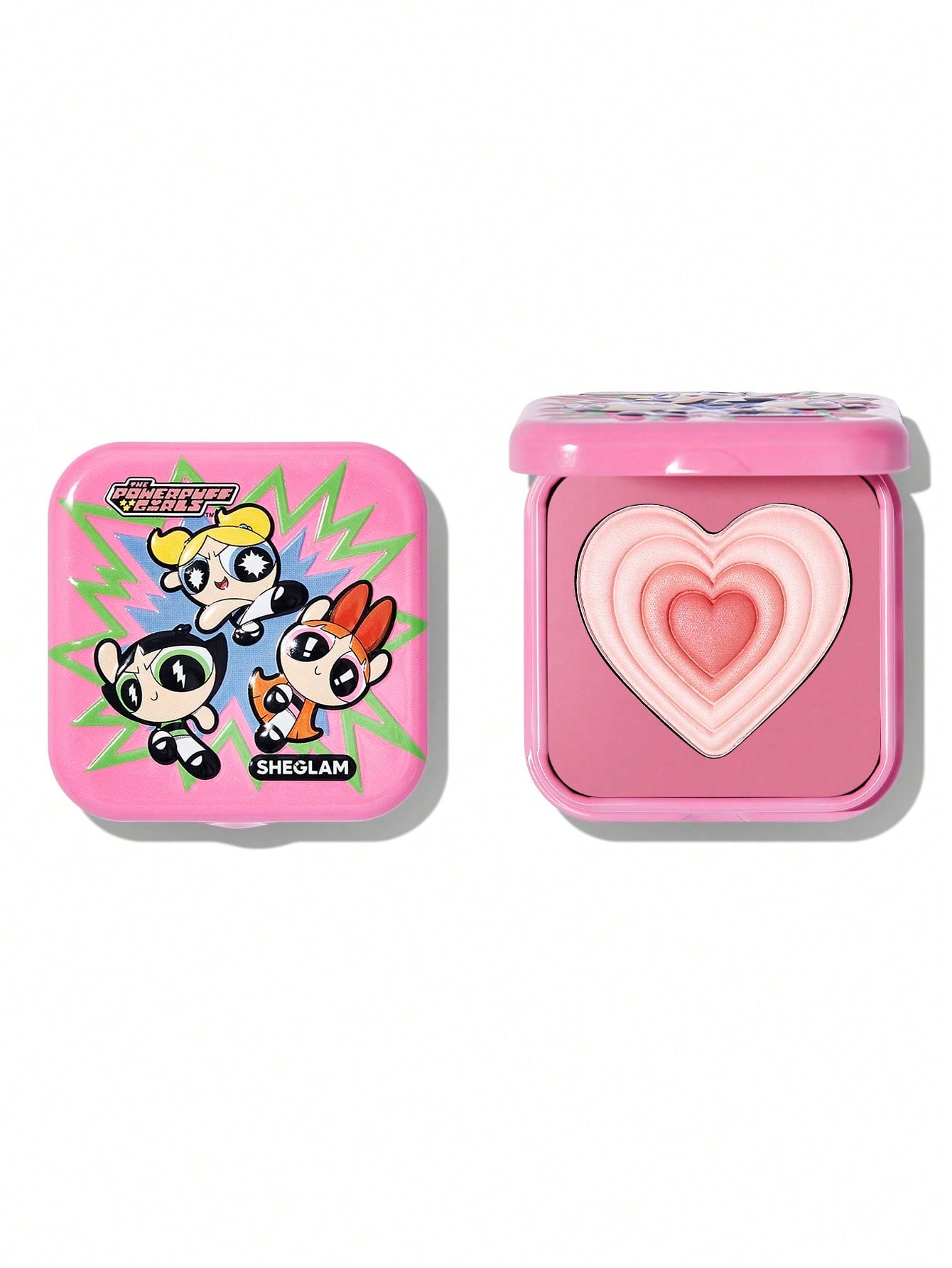 Sheglam Powerpuff Girls X SHEGLAM Tough Love Shimmer Blush – Utonium | Radiant Heart-Shaped Blush