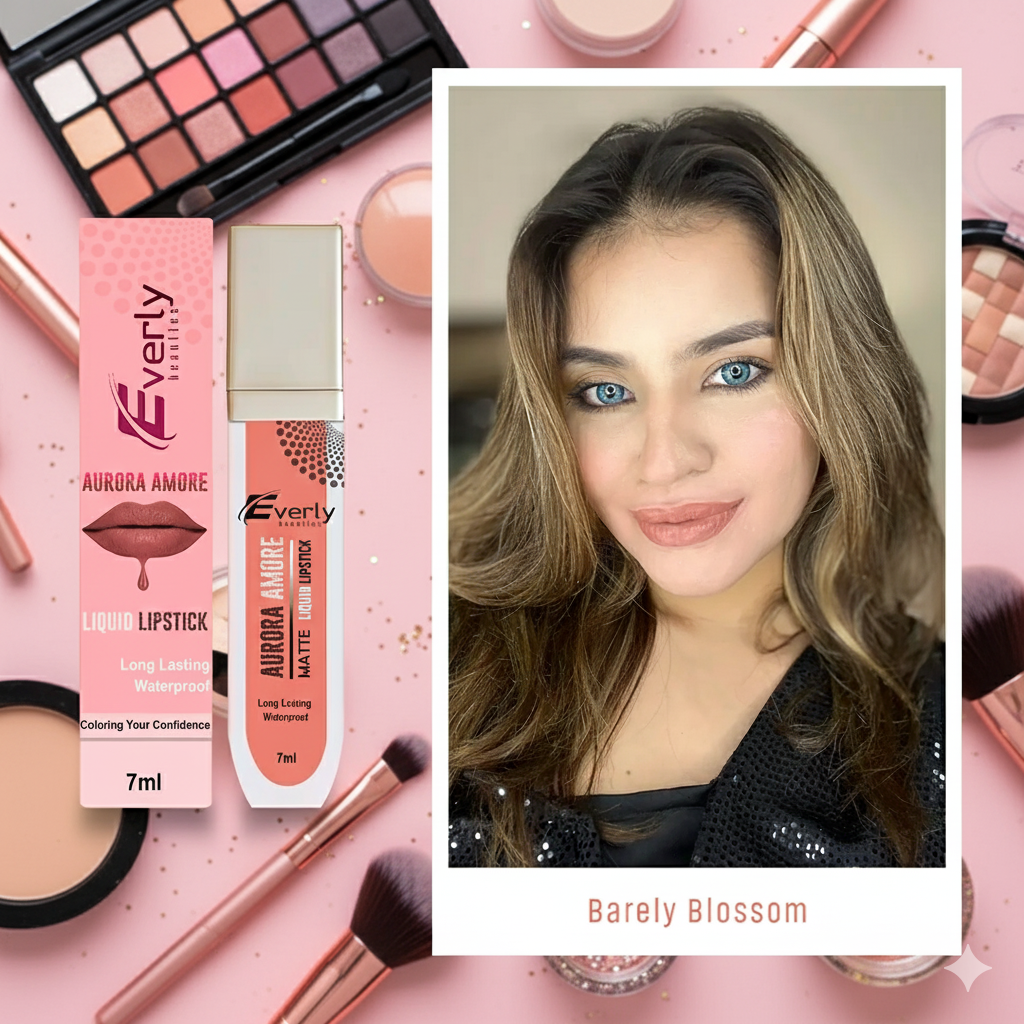 Everly Beauties Aurora Amore Matte Liquid Lipstick | Long-Lasting Waterproof Matte
