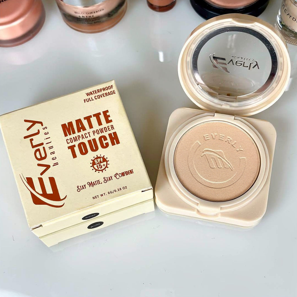 Everly Beauties Matte Touch Compact Powder SPF 15++ | Oil Control Matte Finish