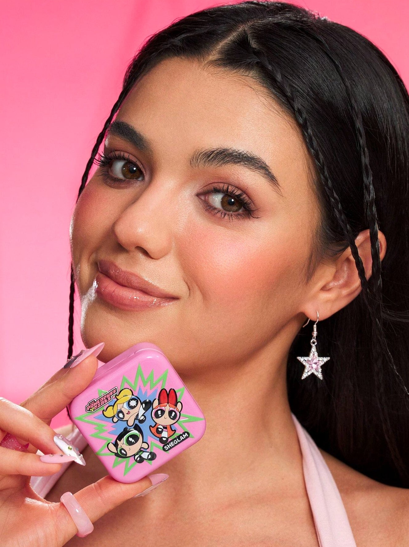 Sheglam Powerpuff Girls X SHEGLAM Tough Love Shimmer Blush – Utonium | Radiant Heart-Shaped Blush