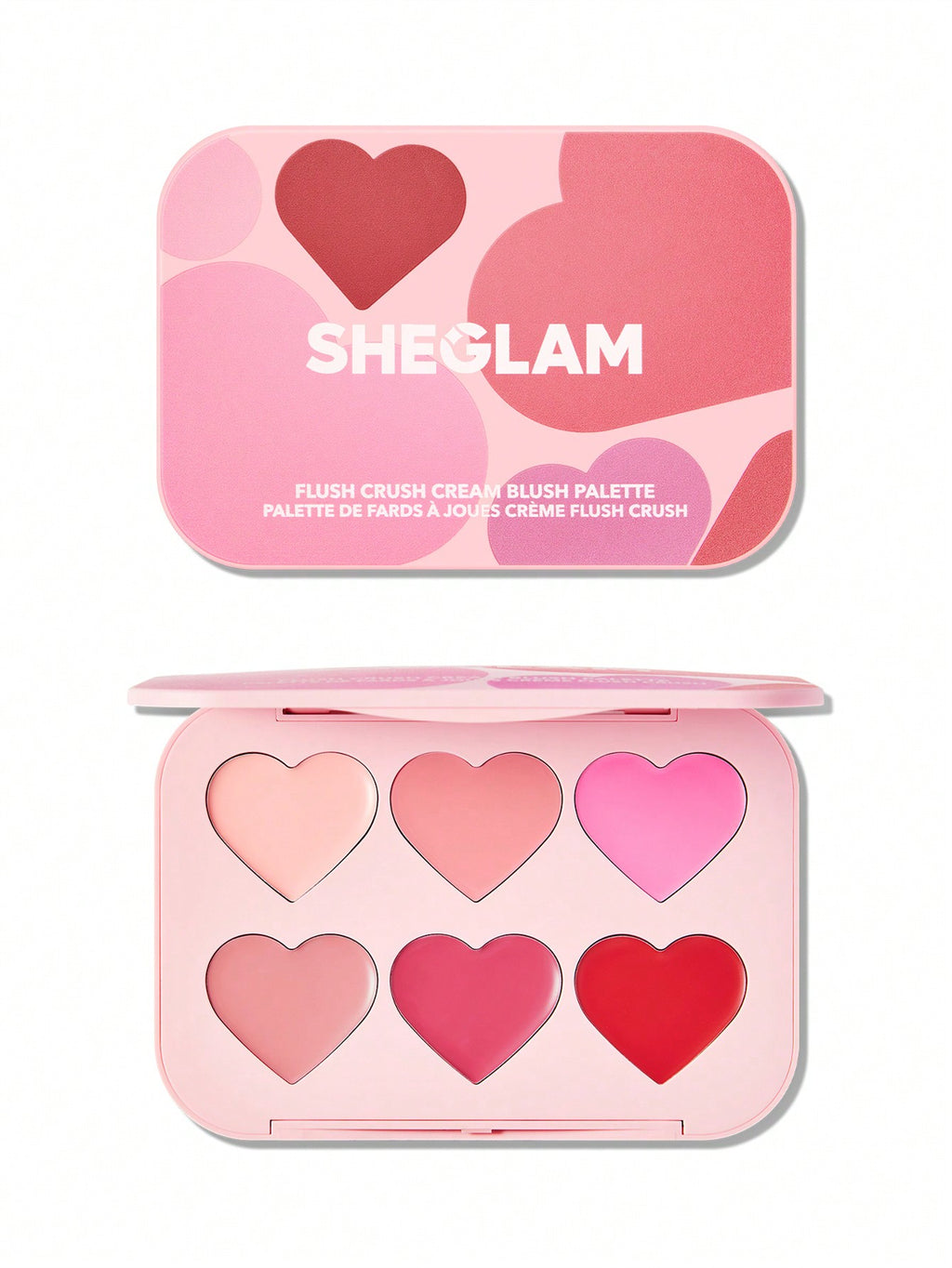 SHEGLAM Flush Crush Cream Blush Palette – Silky, Buildable Blush