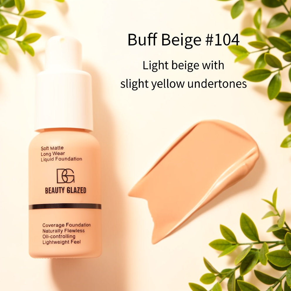 Beauty Glazed Soft Matte Waterproof Liquid Foundation – Full Coverage