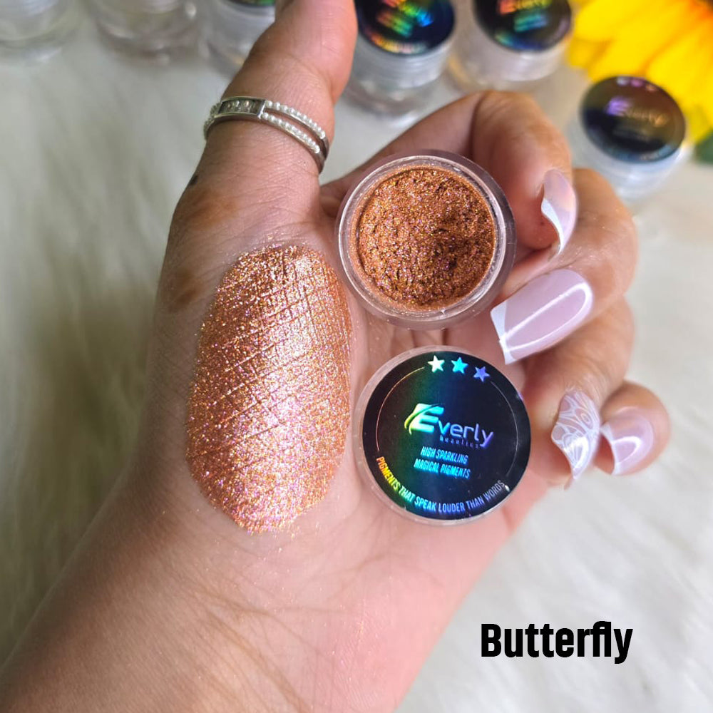 Everly Beauties CR Series Loose Pigment Eyeshadow | Soft Shimmer & High Pigment