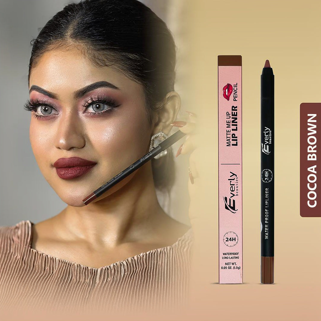 Everly Beauties Matte Me Up Lip Liner Pencil | Long-Lasting Matte Lip Liner