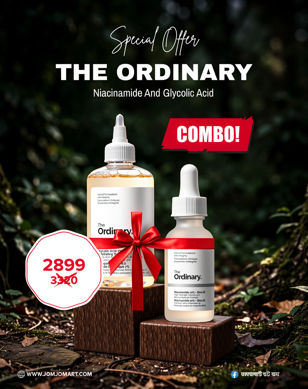 Glow & Balance Combo: Glycolic Acid 7% (100ML) + Hyaluronic Acid 2% + B5 Or Niacinamide 10% + Zinc 1%