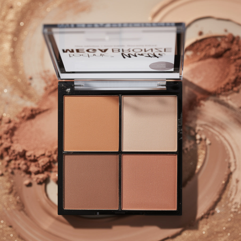 Technic Matte Mega Bronze Palette – 4 Tonal Bronze Shades | Matte Contour & Glow