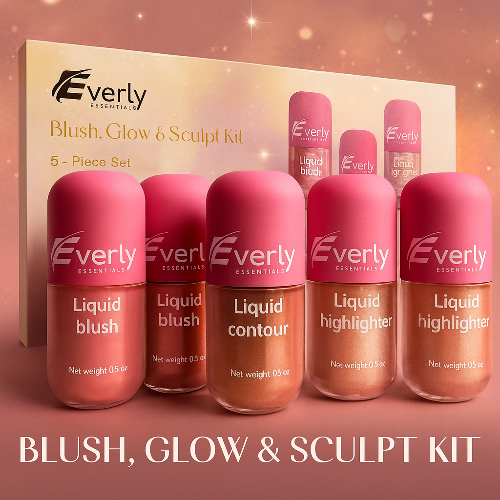 Everly Beauties Blush Glow & Sculpt Kit – Multi-Functional Makeup for Radiant Glow