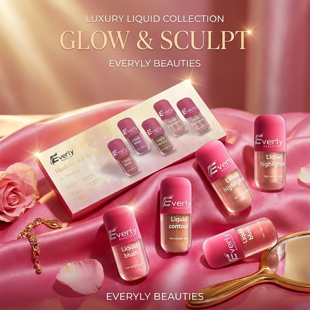 Everly Beauties Blush Glow & Sculpt Kit – Multi-Functional Makeup for Radiant Glow