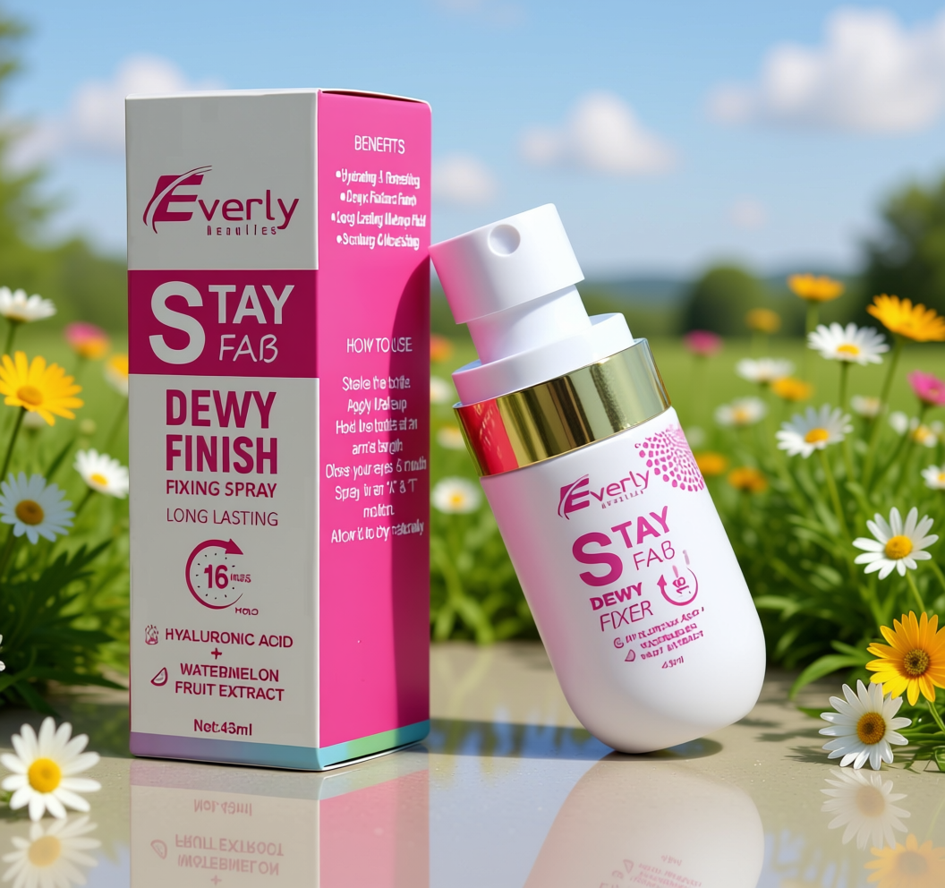 Everly Beauties Stay Fab Fixing Spray – Matte & Dewy Finishes
