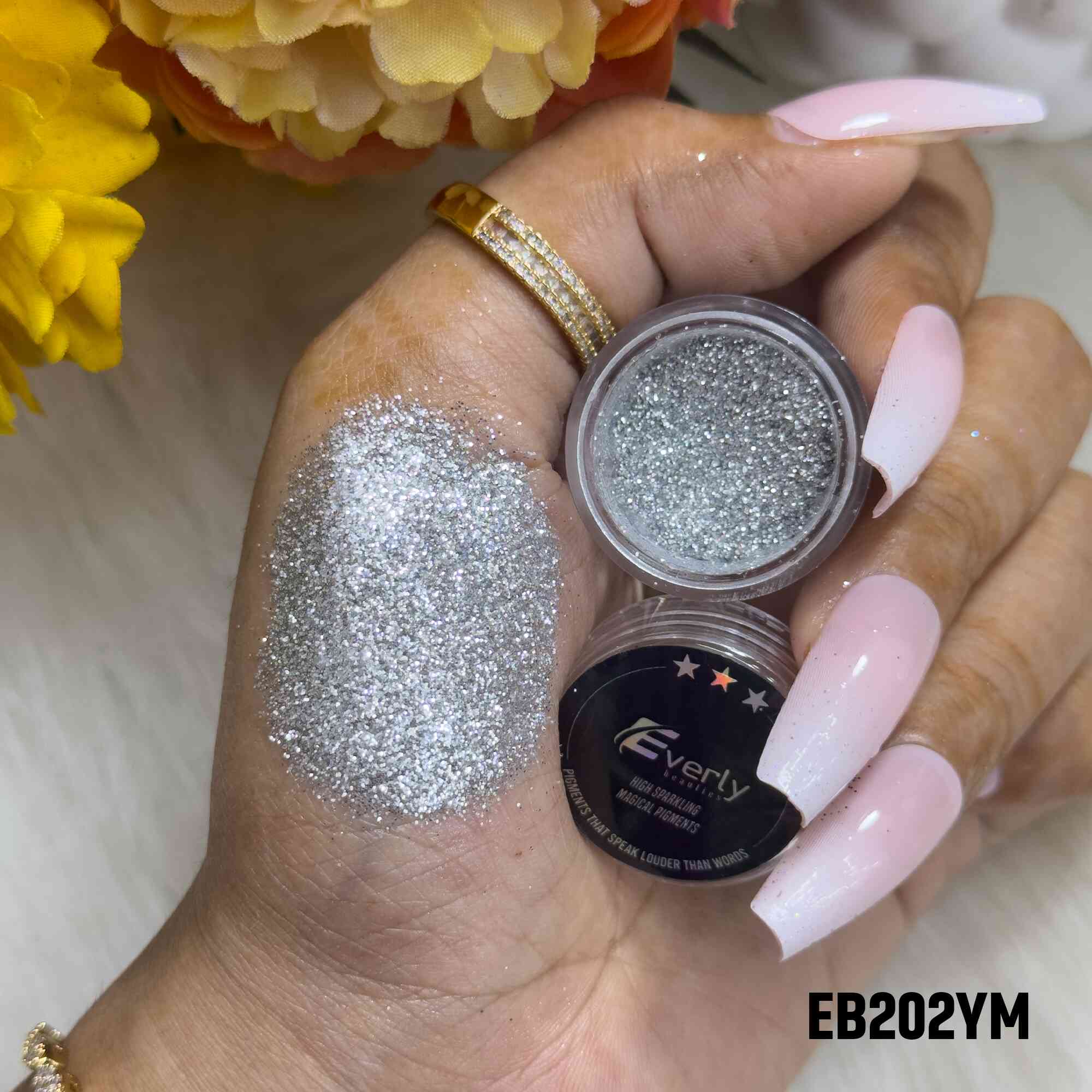 Everly Beauties Loose Glitter Pigment YM Series | Highly Pigmented Multi-Use Makeup