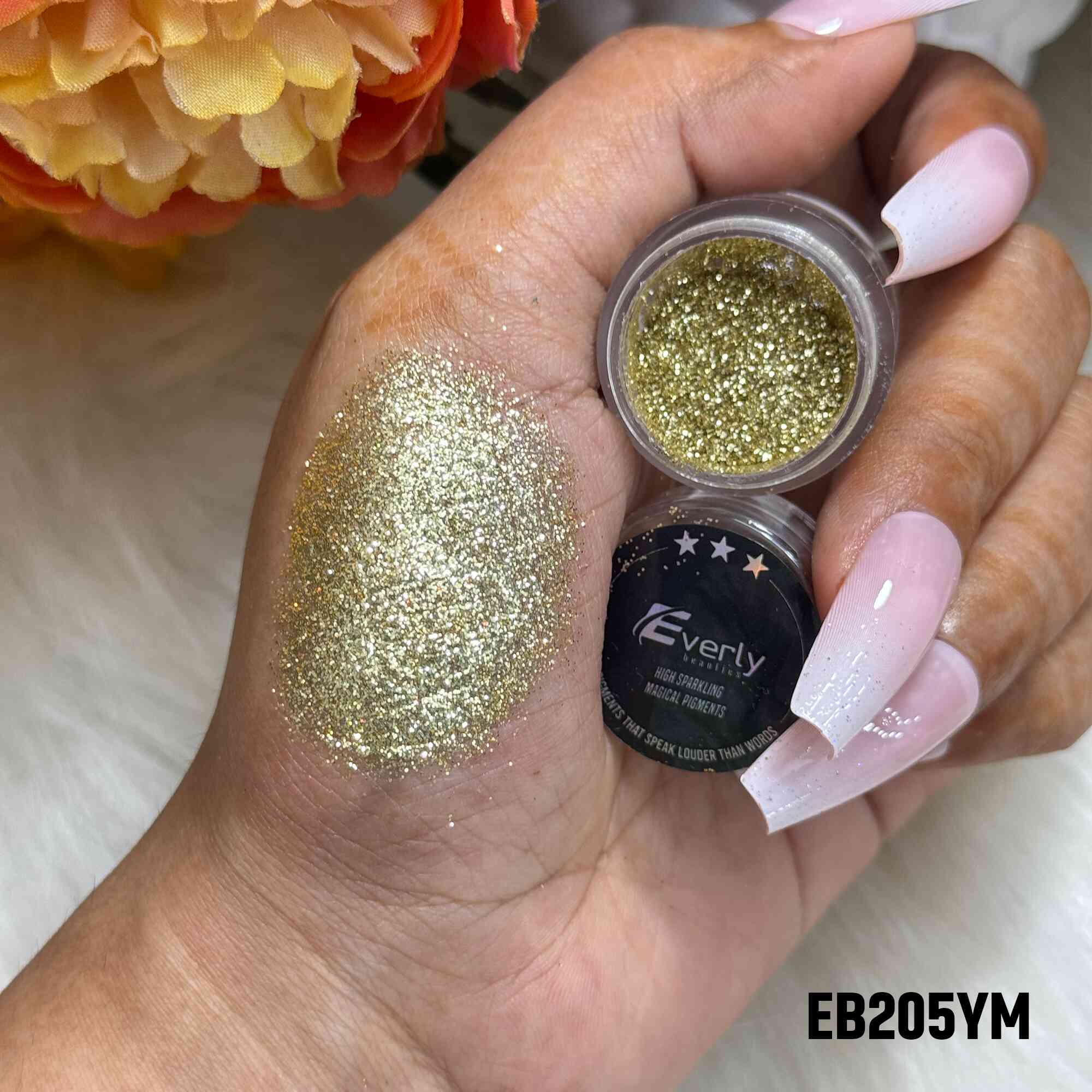 Everly Beauties Loose Glitter Pigment YM Series | Highly Pigmented Multi-Use Makeup
