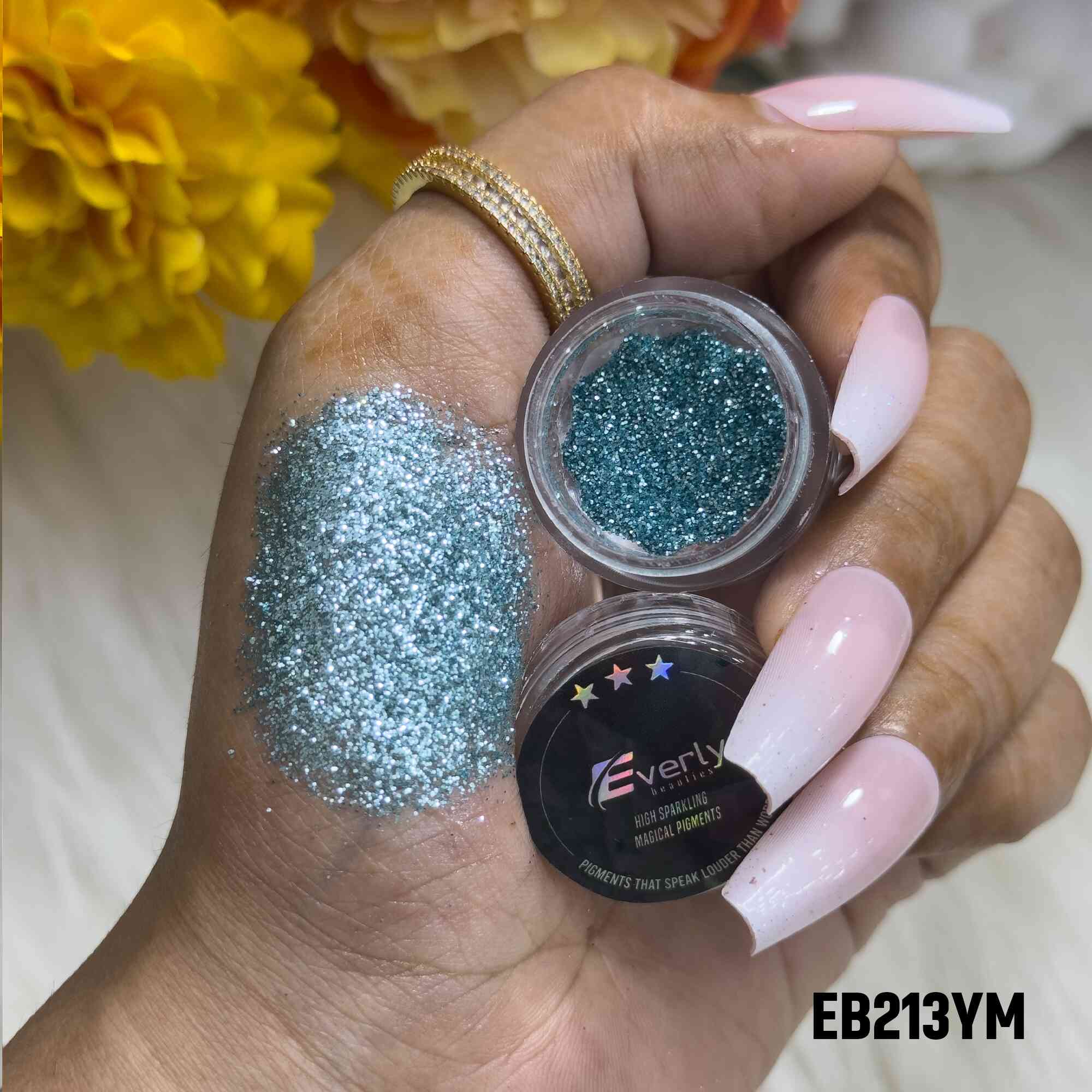 Everly Beauties Loose Glitter Pigment YM Series | Highly Pigmented Multi-Use Makeup