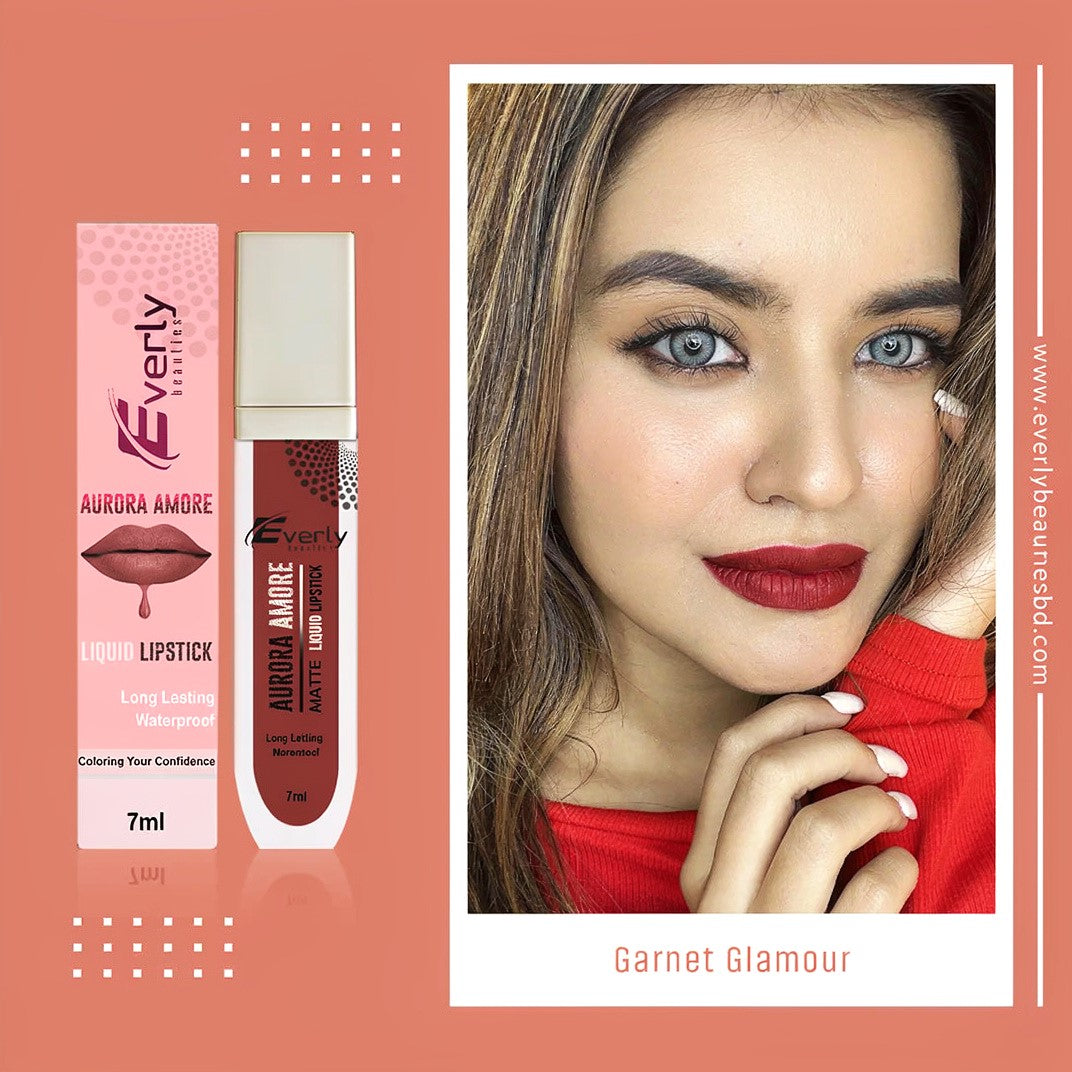 Everly Beauties Aurora Amore Matte Liquid Lipstick | Long-Lasting Waterproof Matte