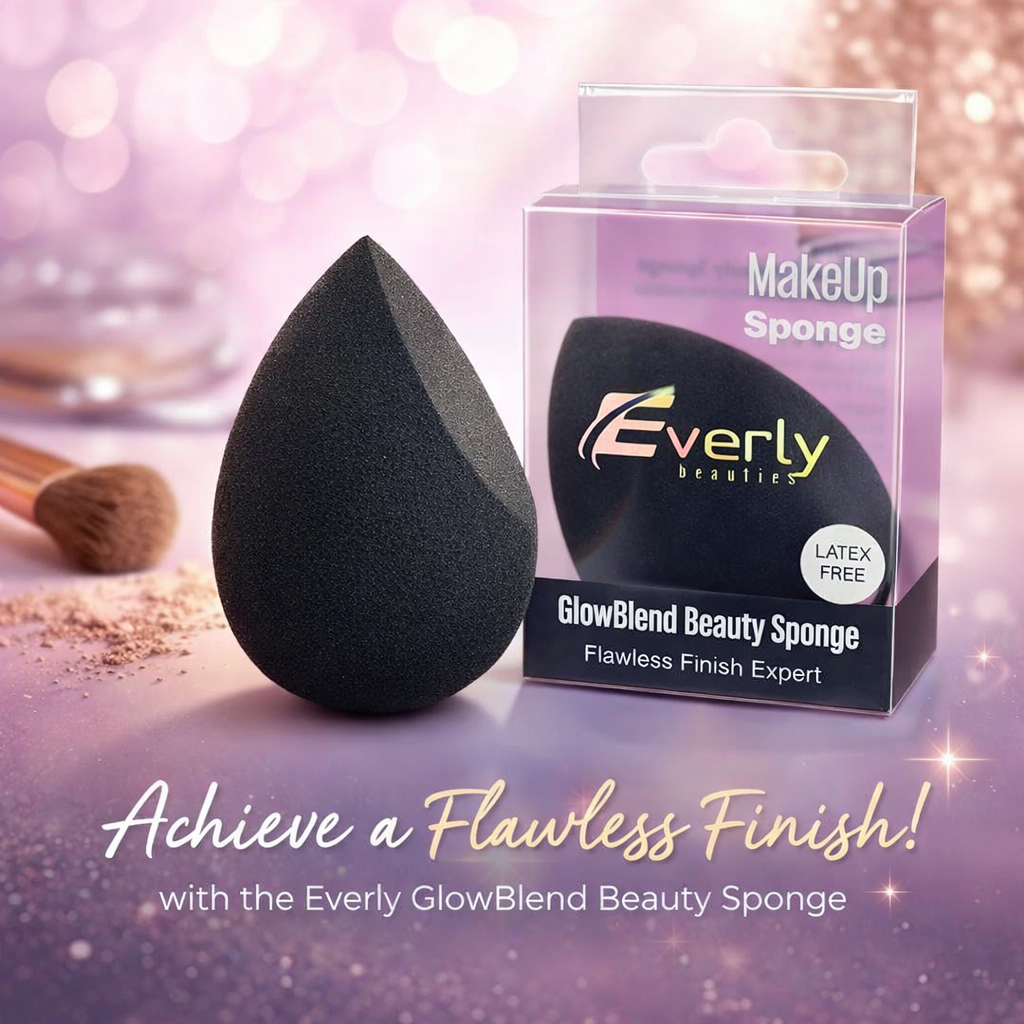 Everly Beauties Glow Blend Beauty Sponge | Latex-Free Teardrop Makeup Blender