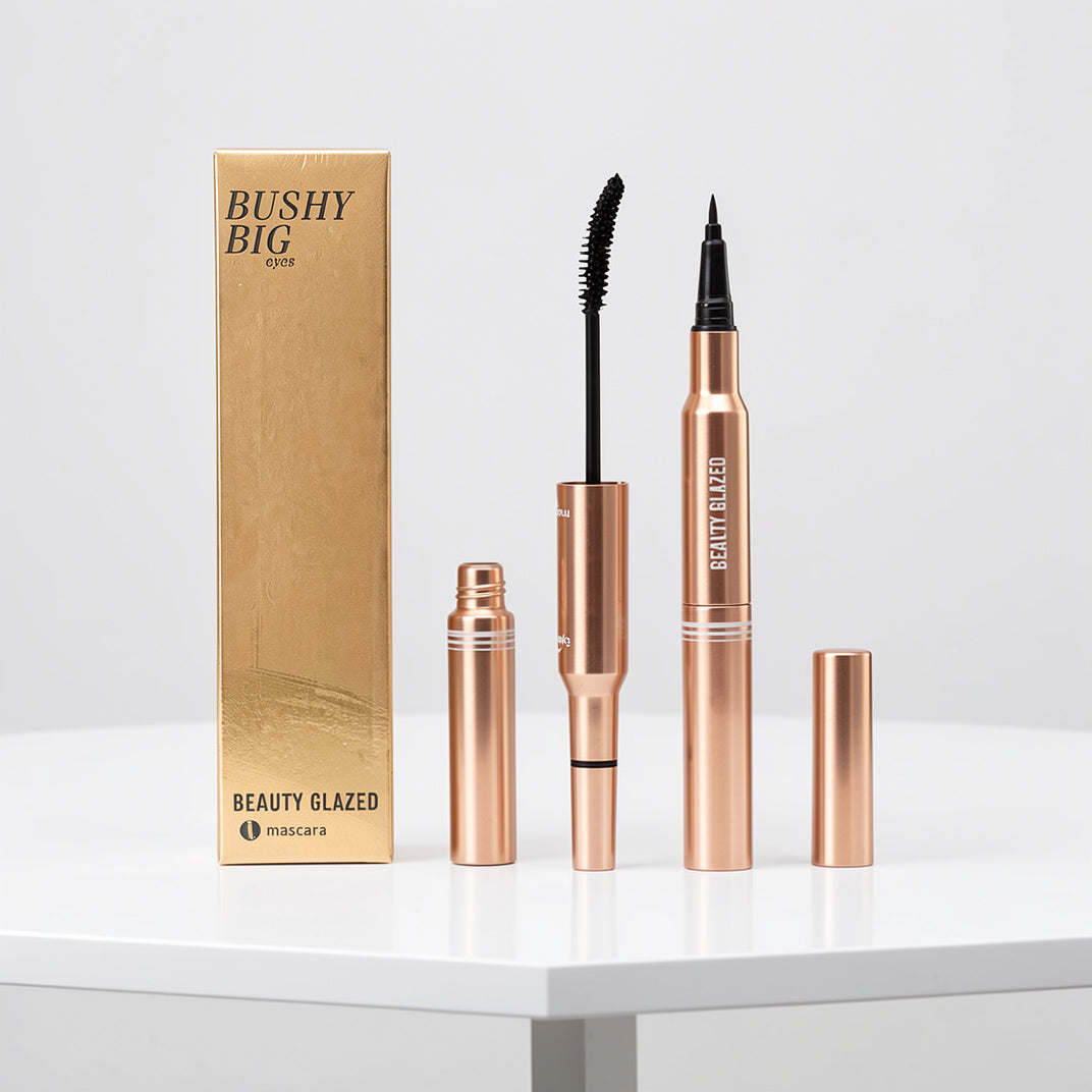Beauty Glazed Bushy Big Eyes Mascara & Eyeliner | Waterproof 2-in-1 Eye Makeup