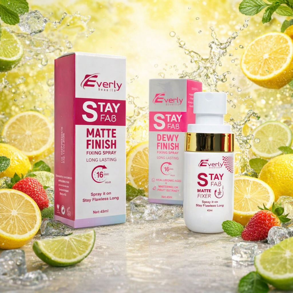 Everly Beauties Stay Fab Fixing Spray – Matte & Dewy Finishes