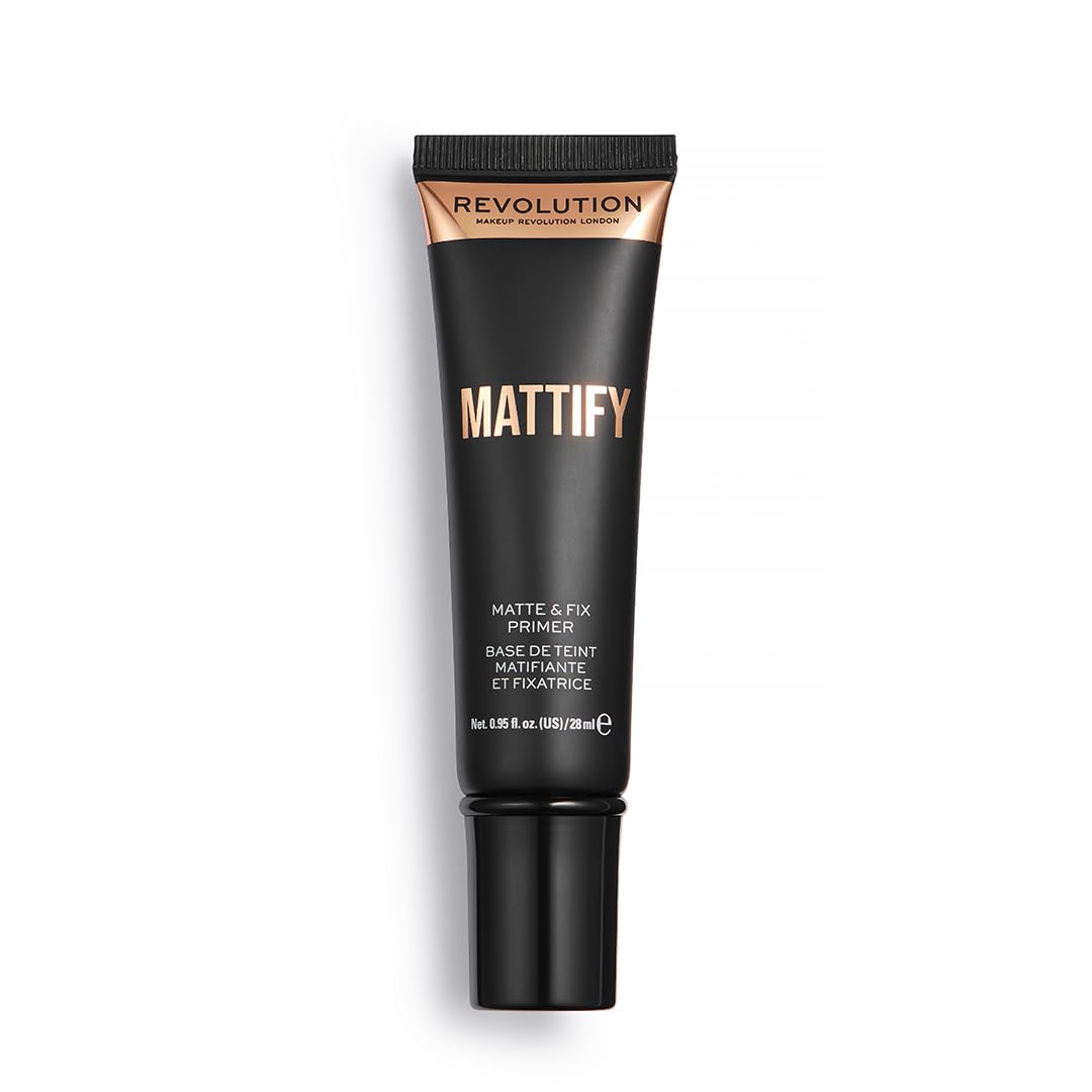 Makeup Revolution Mattify Matte &amp; Fix Face Primer – Lightweight, Oil-Control 28ml