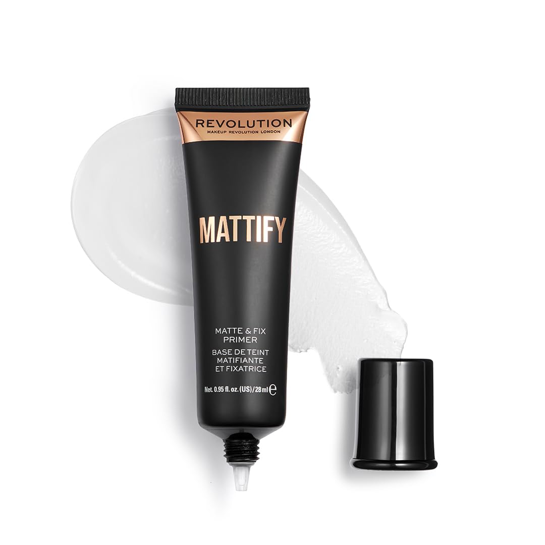Makeup Revolution Mattify Matte &amp; Fix Face Primer – Lightweight, Oil-Control 28ml