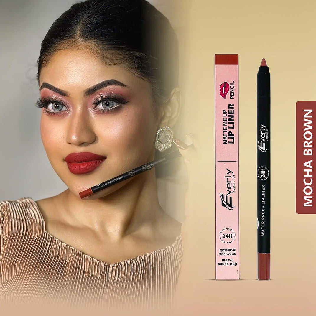 Everly Beauties Matte Me Up Lip Liner Pencil | Long-Lasting Matte Lip Liner