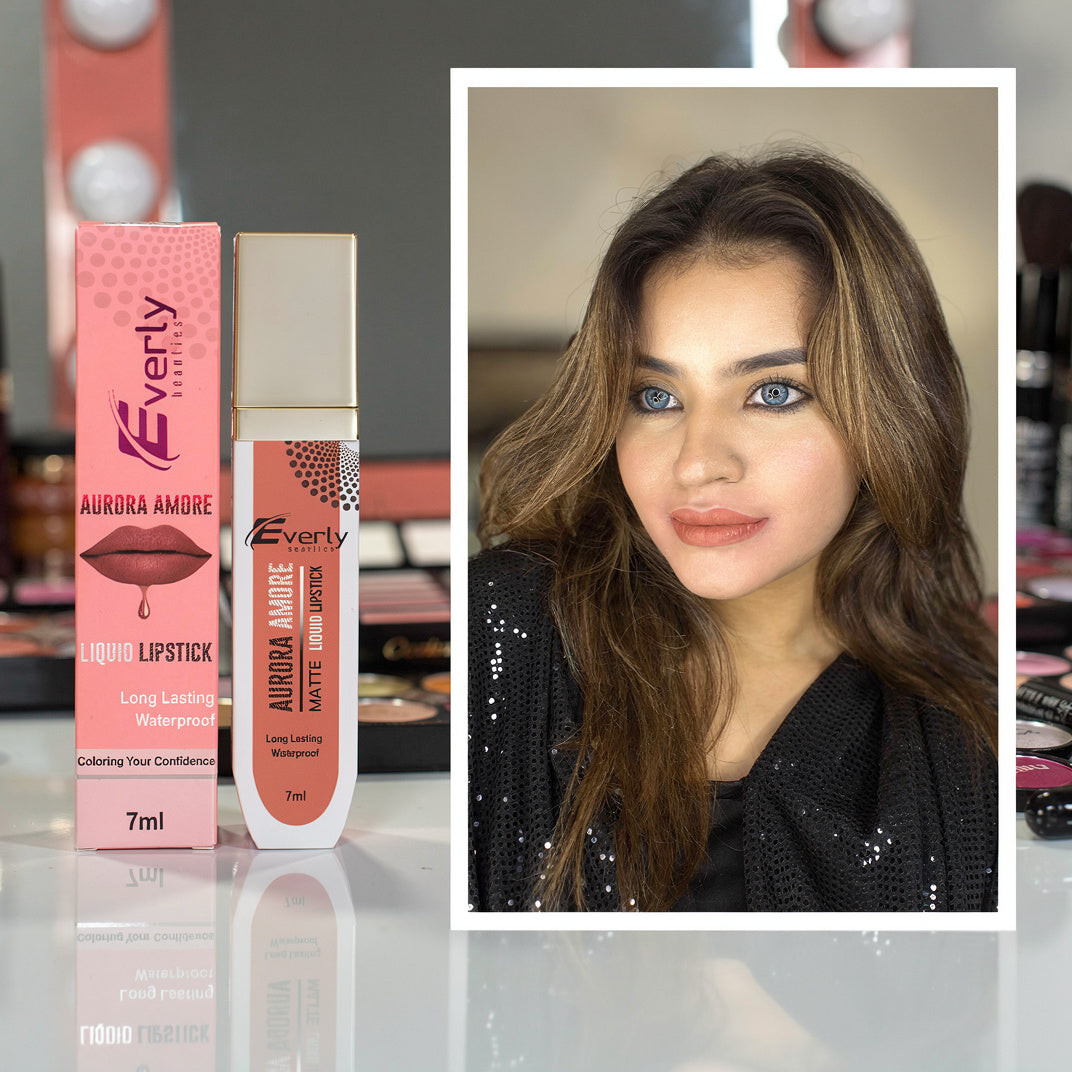 Everly Beauties Aurora Amore Matte Liquid Lipstick | Long-Lasting Waterproof Matte