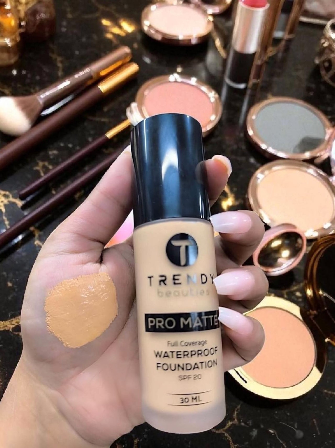 TRENDY Beauties Pro Matte Full Coverage Waterproof Foundation SPF20