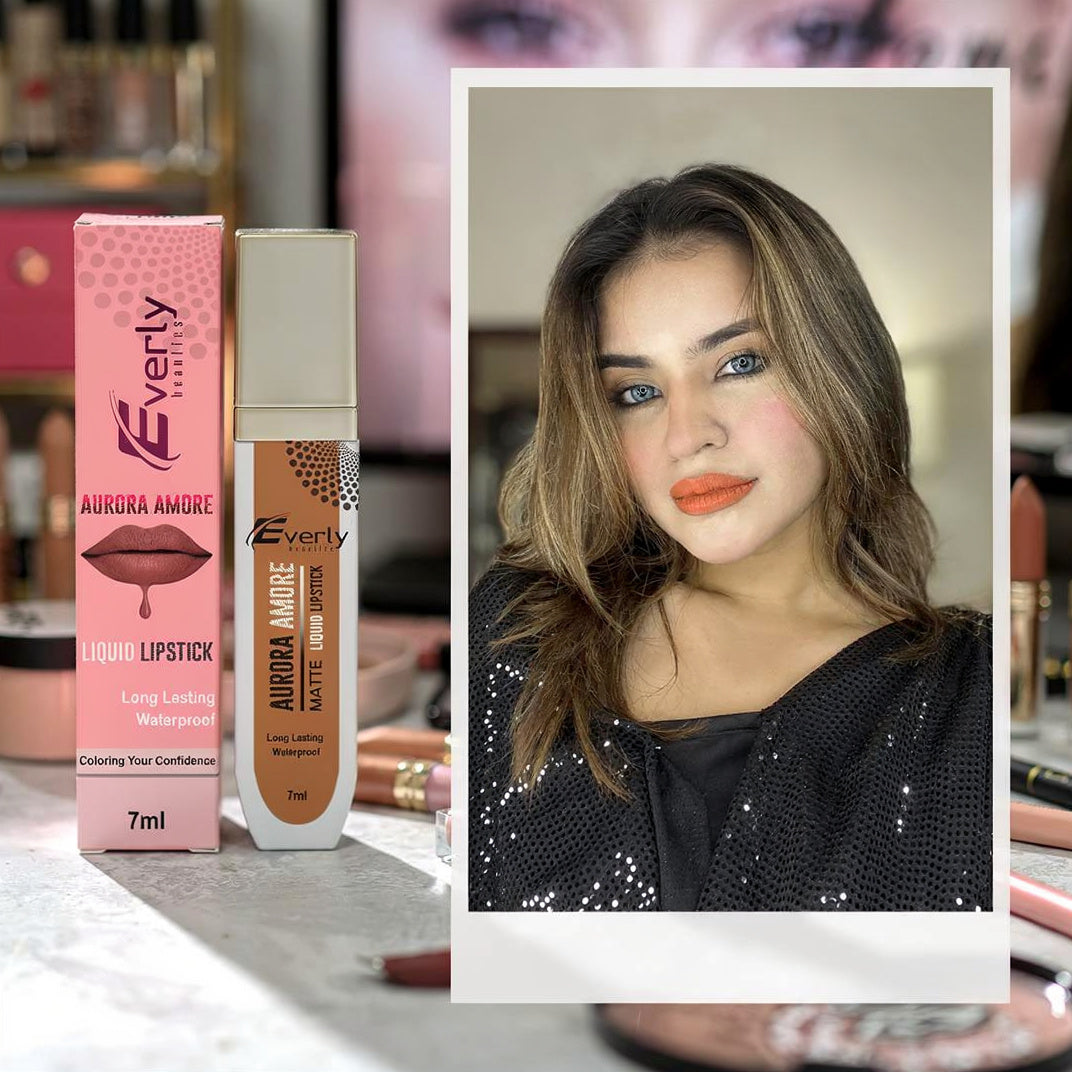 Everly Beauties Aurora Amore Matte Liquid Lipstick | Long-Lasting Waterproof Matte